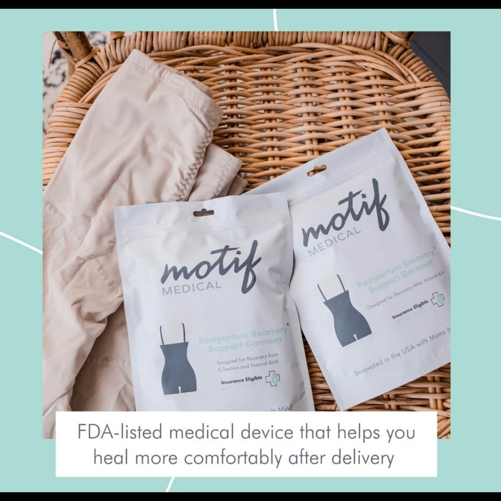 Motif Postpartum Recovery Support Garment, Natural Birth, Nude, Large, Unopened